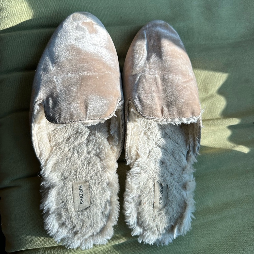 Birdies - The Phoebe - Cream Velvet Faux Fur